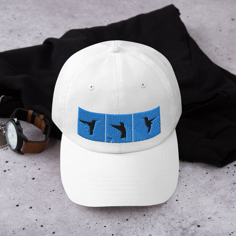 TheClearBlueLife- Blue "Tres Colibris" Dad hat