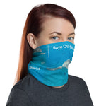 TheClearBlueLife- "Save Our Sharks" Neck Gaiter